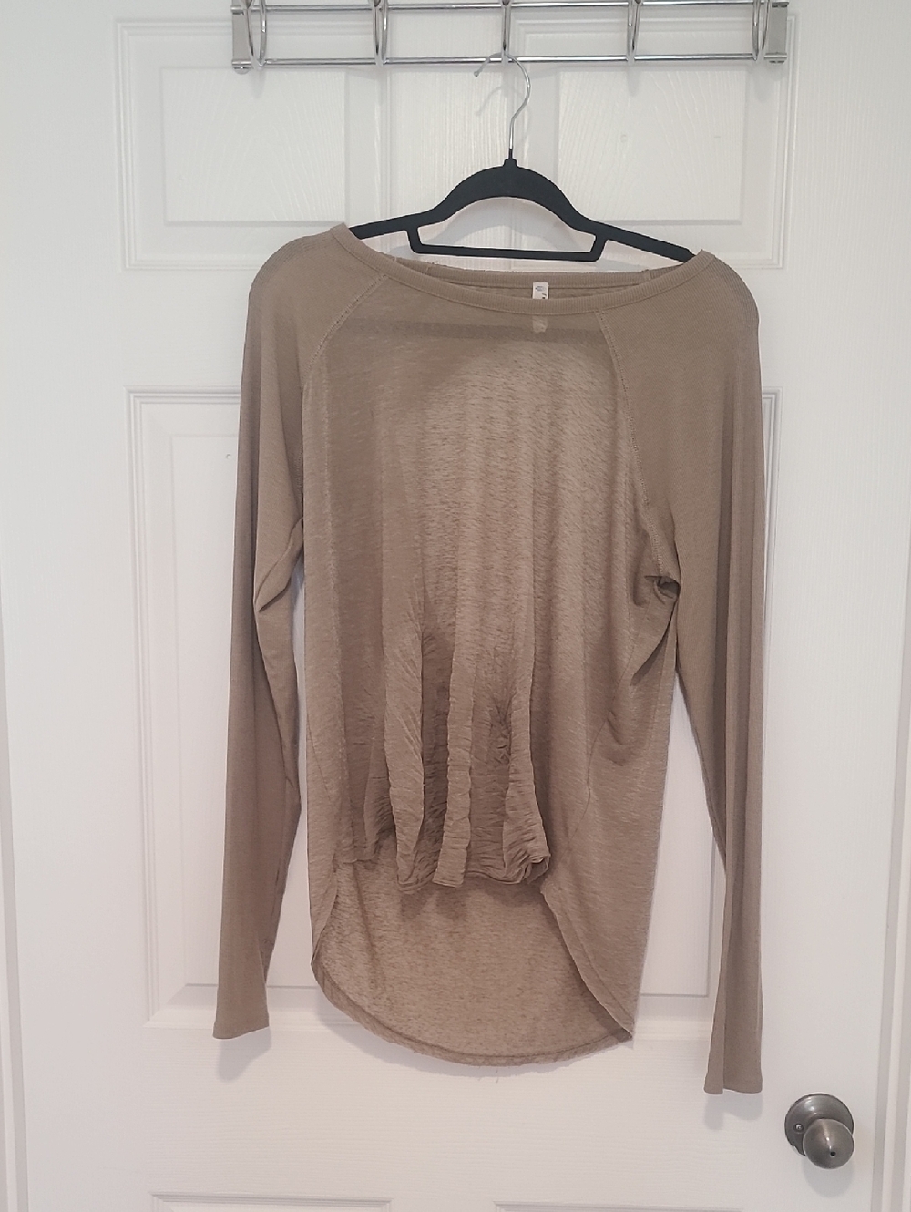 Free People Lightweight Taupe Long-Sleeve